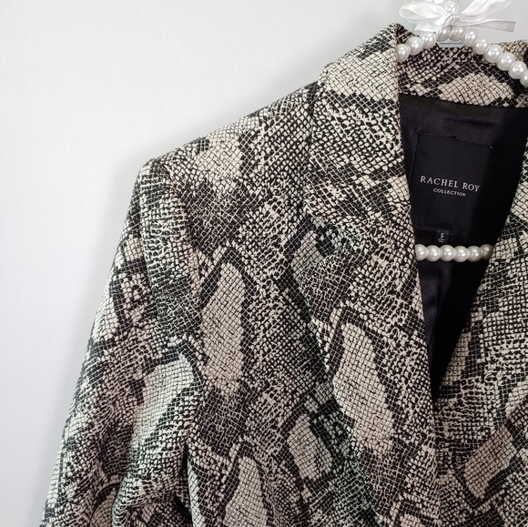 RACHEL Roy Snake Print Tie Blazer - Picture 3 of 7